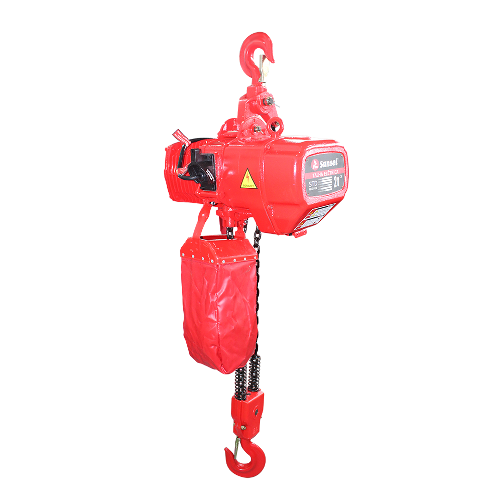 Talha Elétrica de Corrente s/ Trolley – Linha STD - Elevação padrão 6m