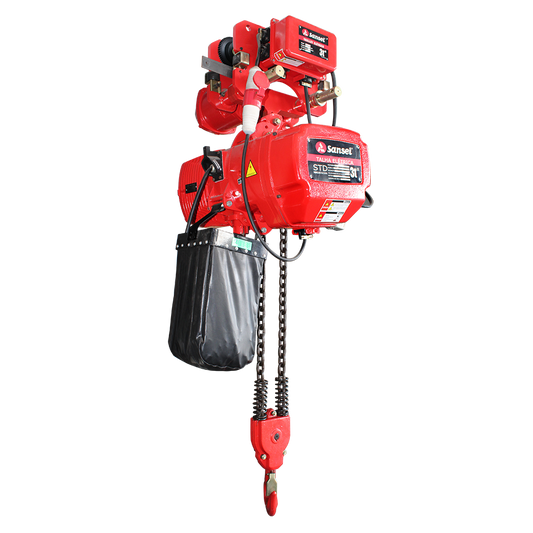 Talha Elétrica de Corrente c/ Trolley – Linha STD - Elevação padrão 6m